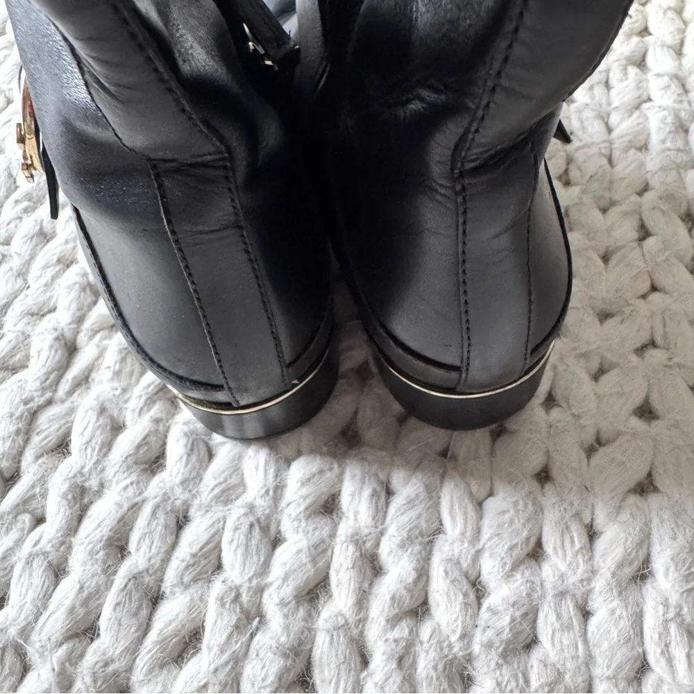 Tory Burch Black Leather Sofia Riding Boot, size 6.5 - Picture 5 of 12